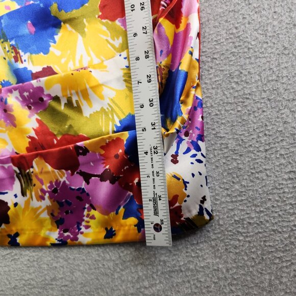 Bisou Bisou Dress Womens 4 Floral Layered Pleats Resortwear Party Wedding Guest - Picture 13 of 15